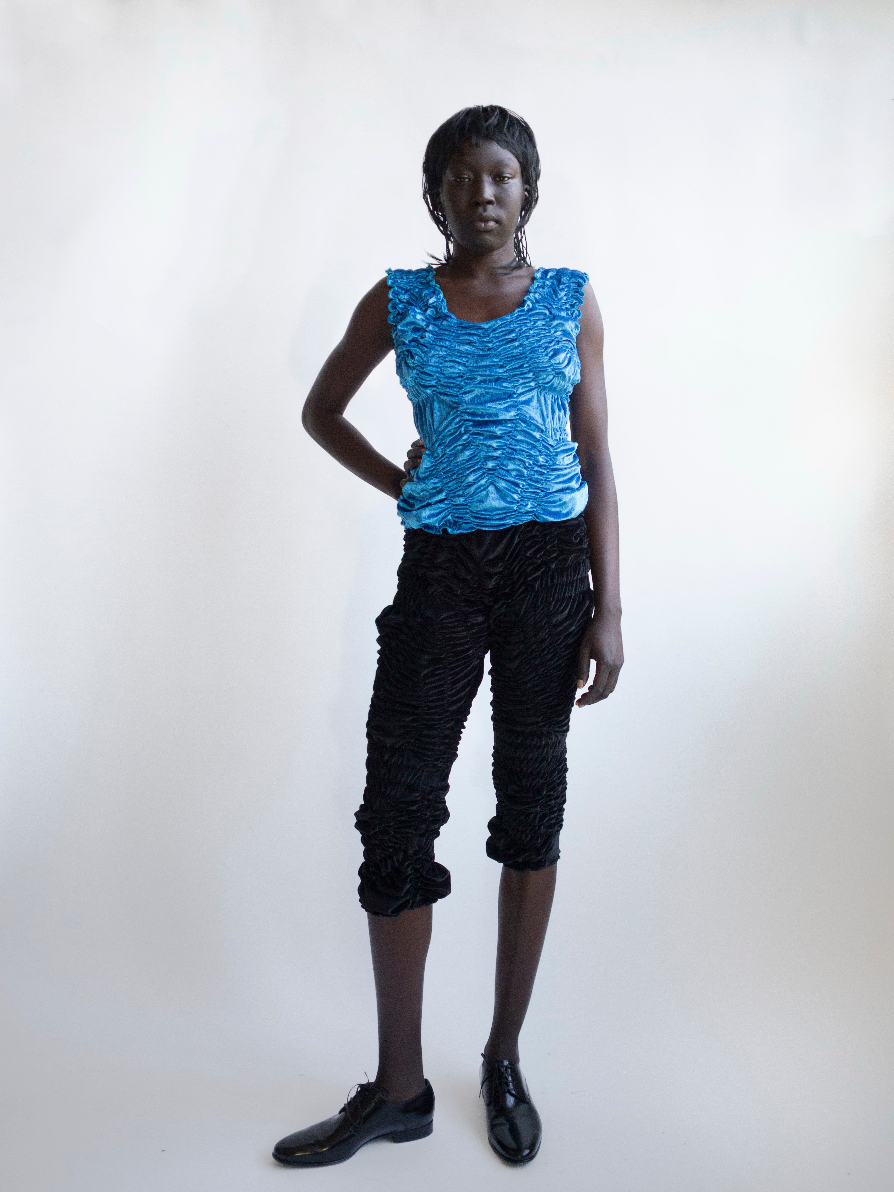 Cropped Twist Trouser Velvet